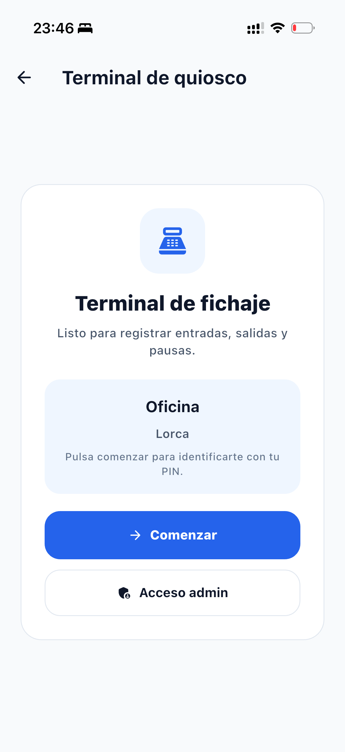 Bienvenida terminal