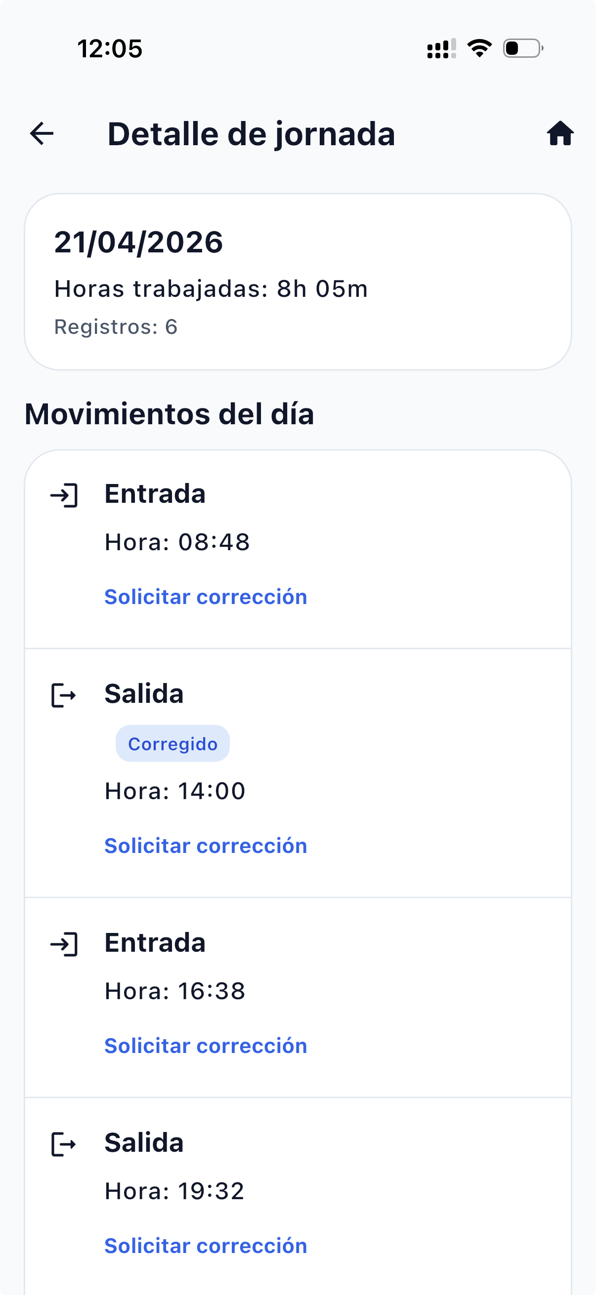 Detalle del día