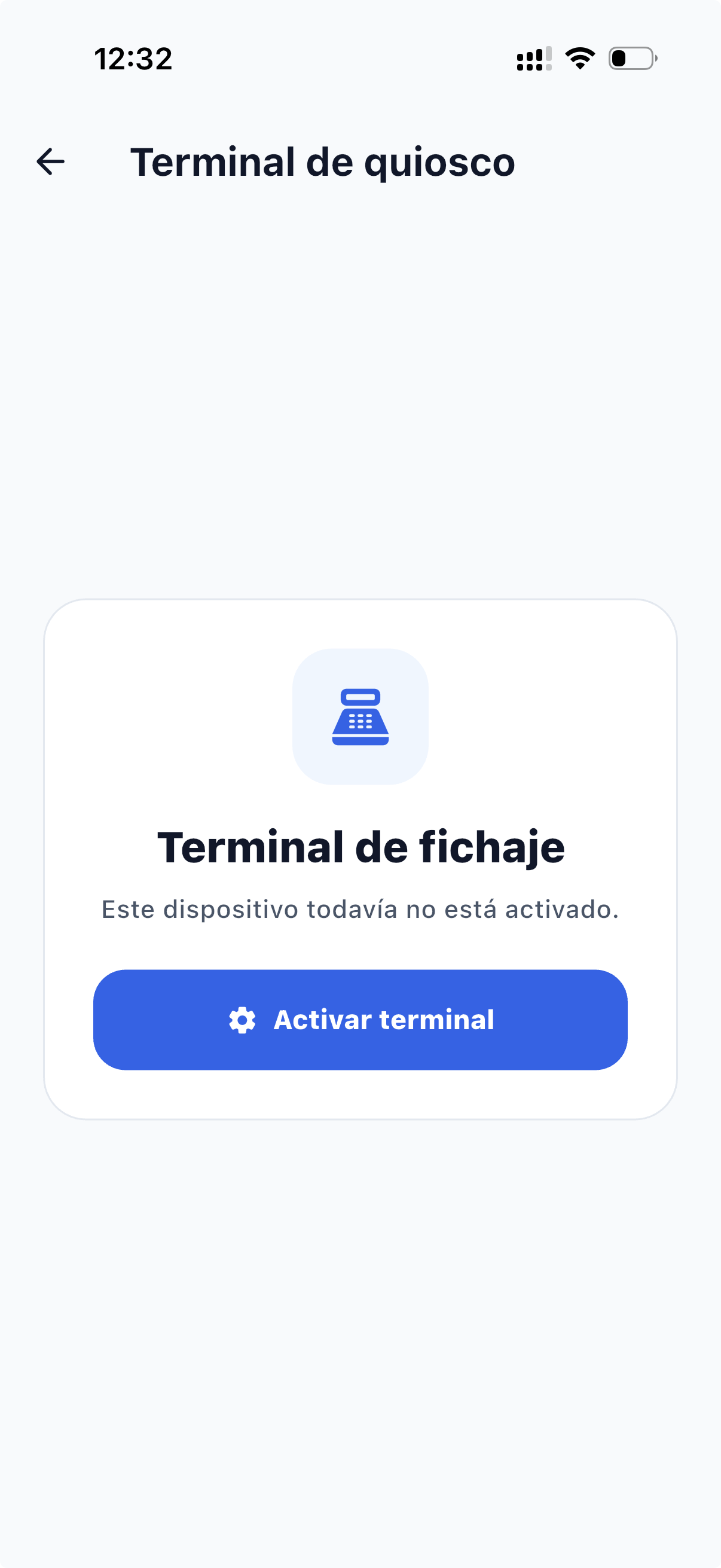 Dispositivo no activado