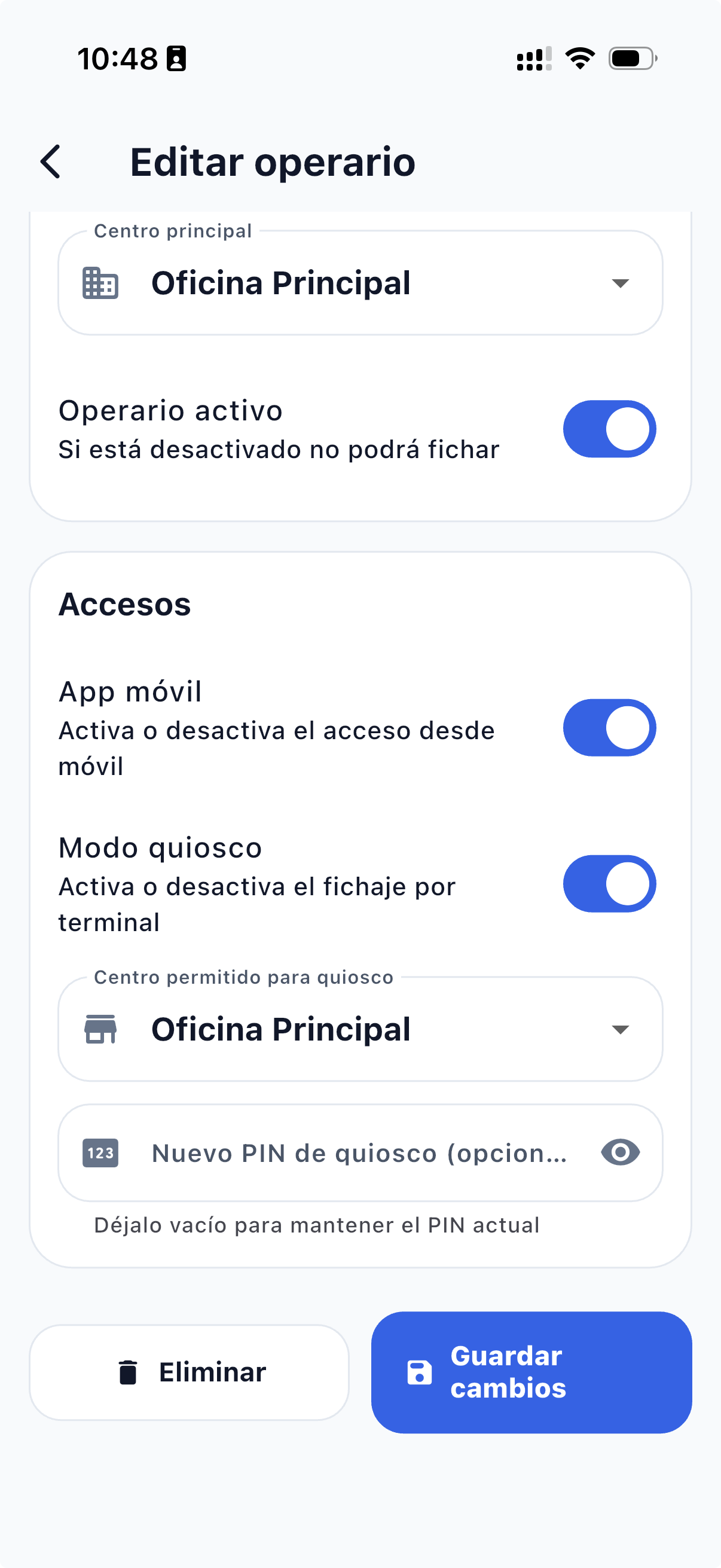 Captura de ejemplo 11 de JobTimer ControlHorario