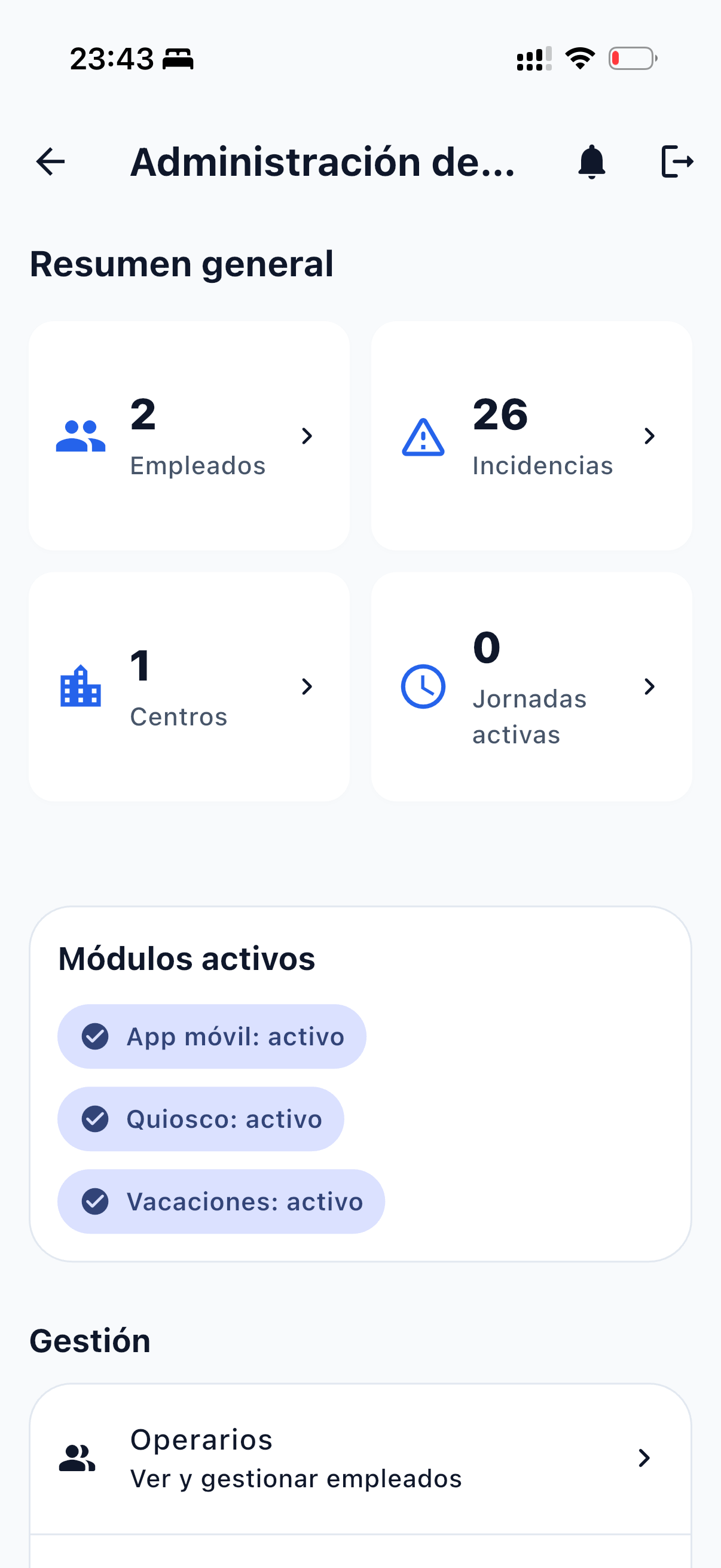 Captura de ejemplo 12 de JobTimer ControlHorario