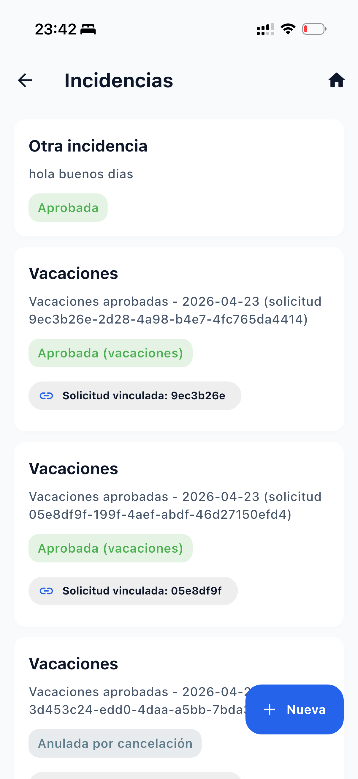 Captura de ejemplo 5 de JobTimer ControlHorario