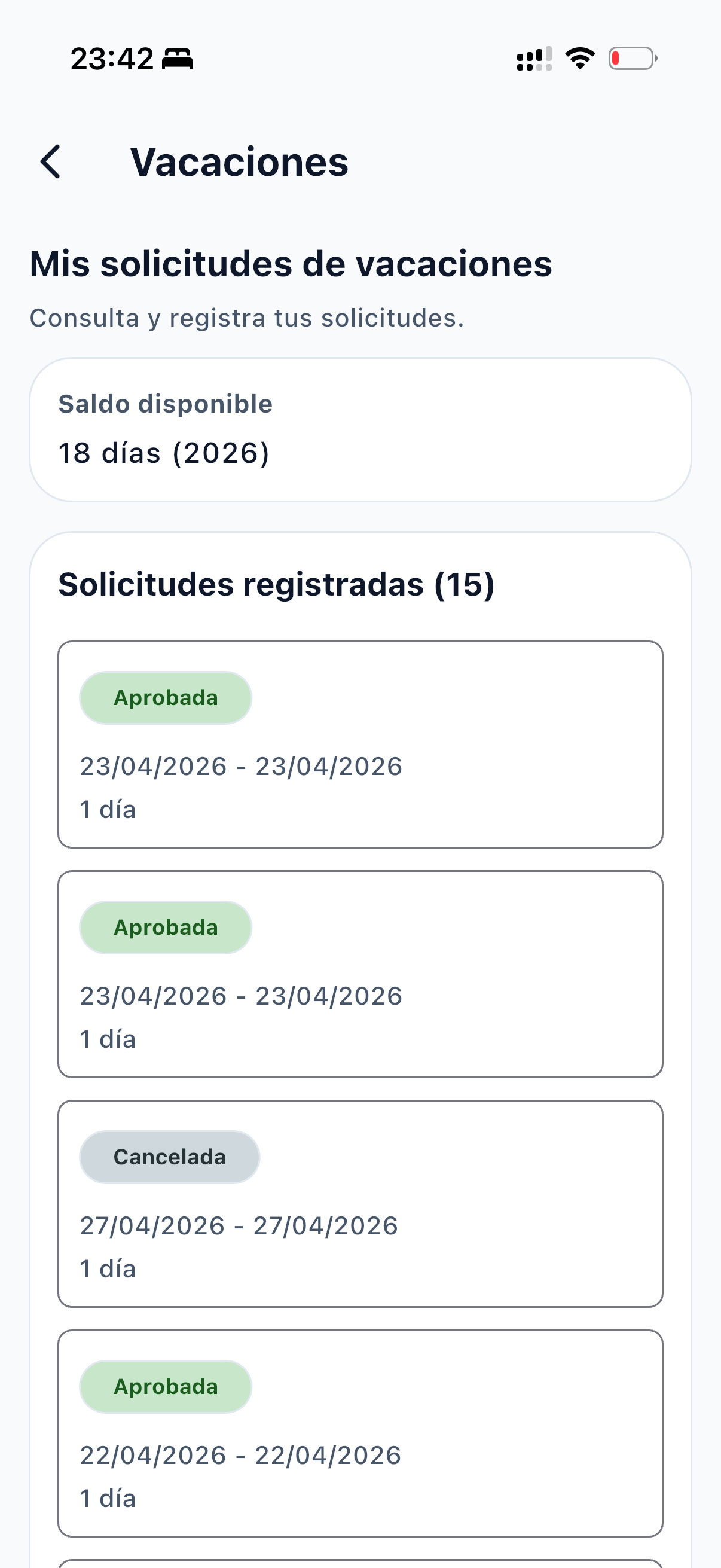 Captura de ejemplo 6 de JobTimer ControlHorario